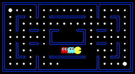 Pacman, maintenant avec des fantômes.